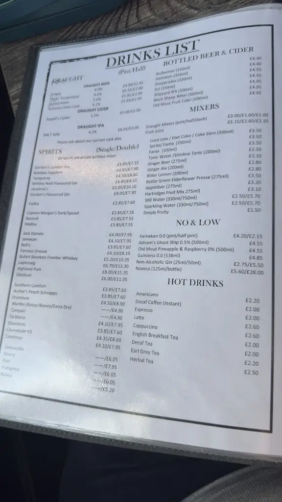 Menu_The Fighting Cocks_Horton Kirby_image_3