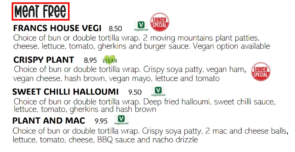 Menu_Franc's Brunch & Burgers_Horncastle_image_1