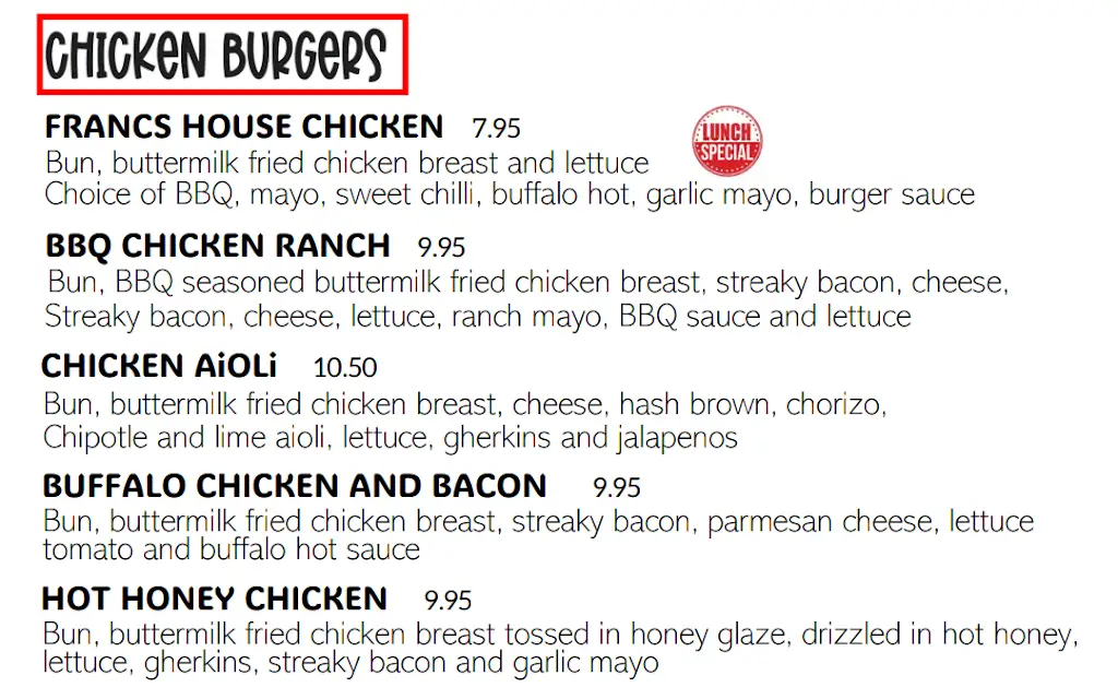 Menu_Franc's Brunch & Burgers_Horncastle_image_2