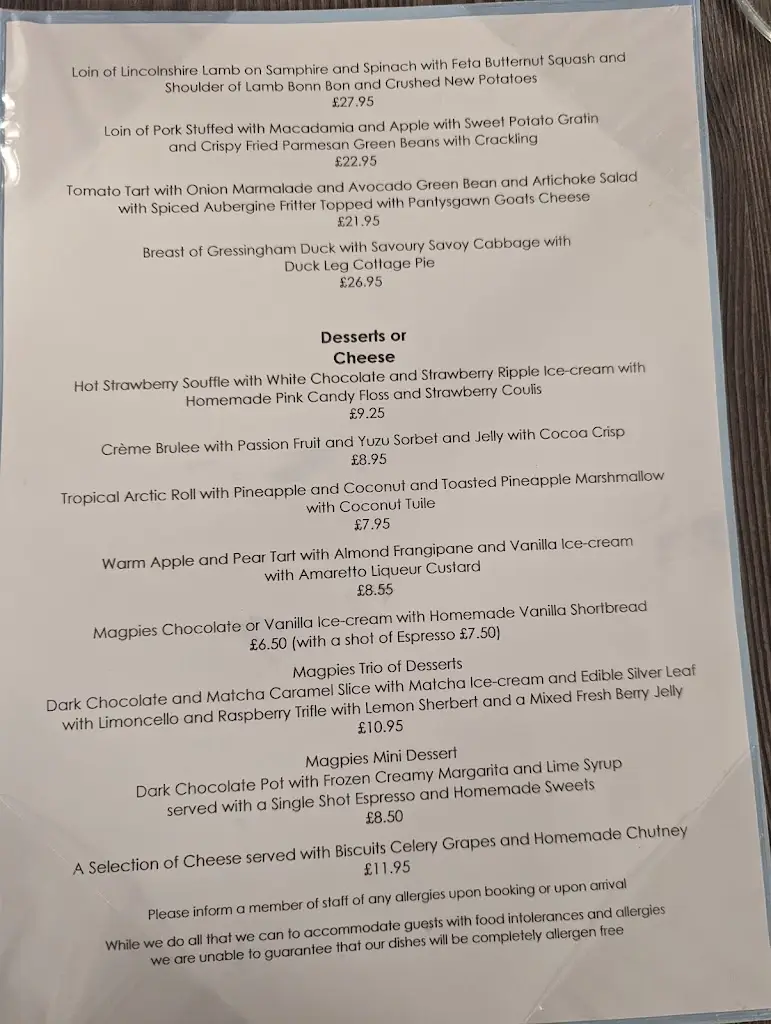 Menu_Magpies Restaurant with Rooms_Horncastle_image_2