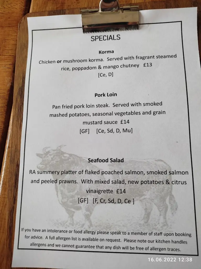 Menu_Durham Ox_Horncastle_immagine_1