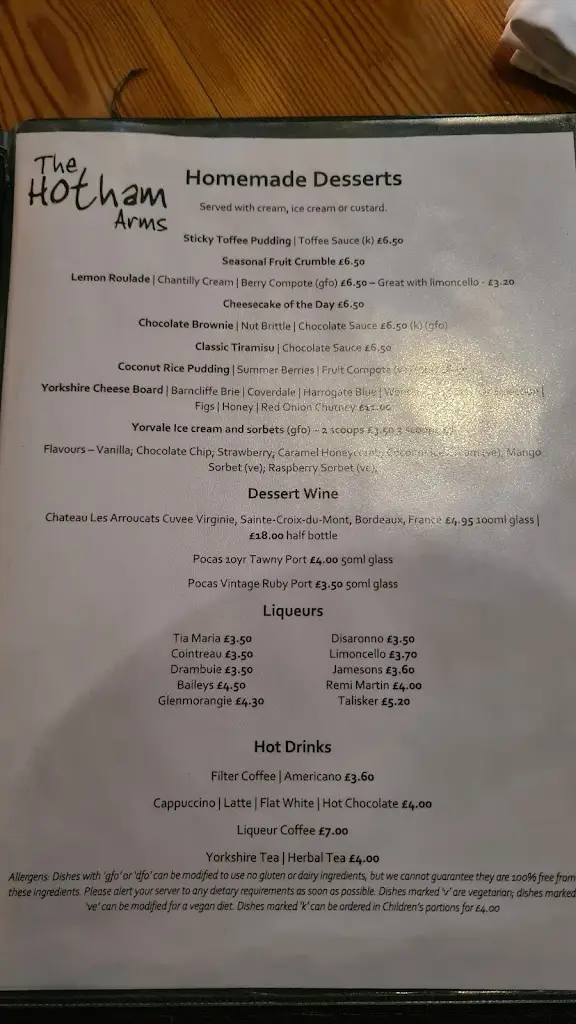 Menu_The Hotham Arms_Hotham_image_1