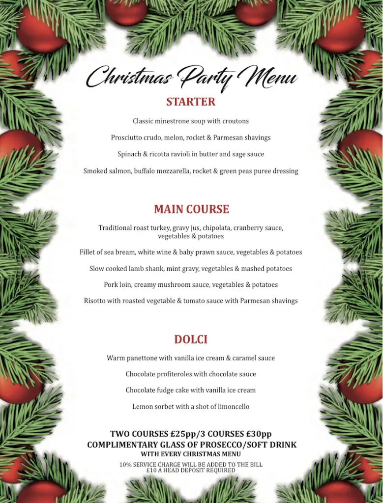 Menu_La Piazzetta_Horsham_image_1