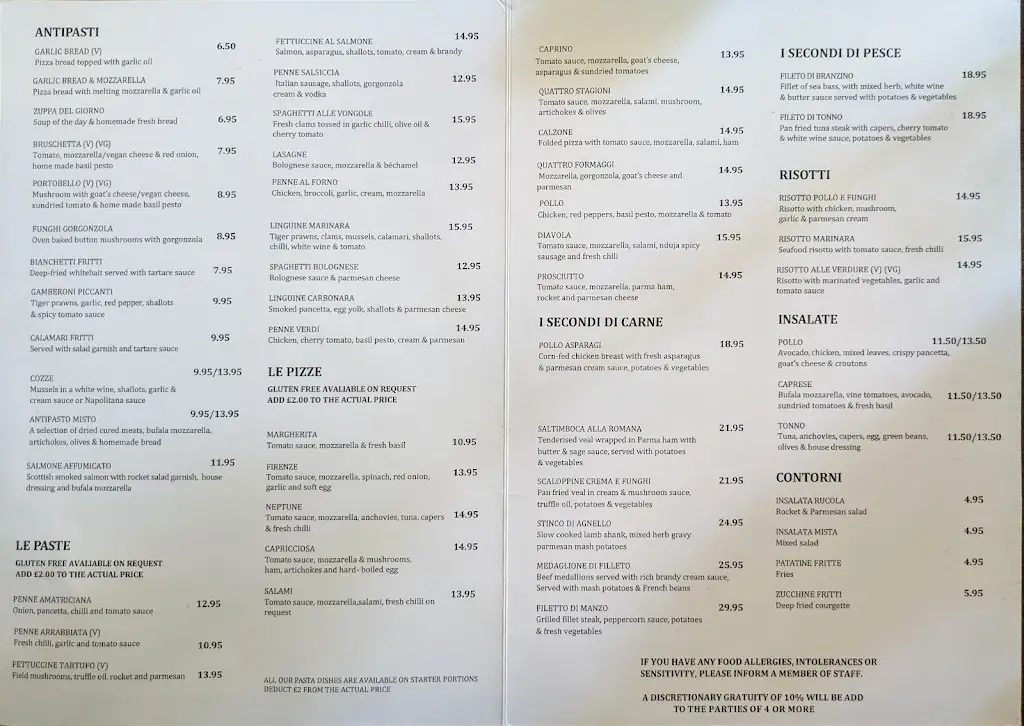 Menu_La Piazzetta_Horsham_image_3