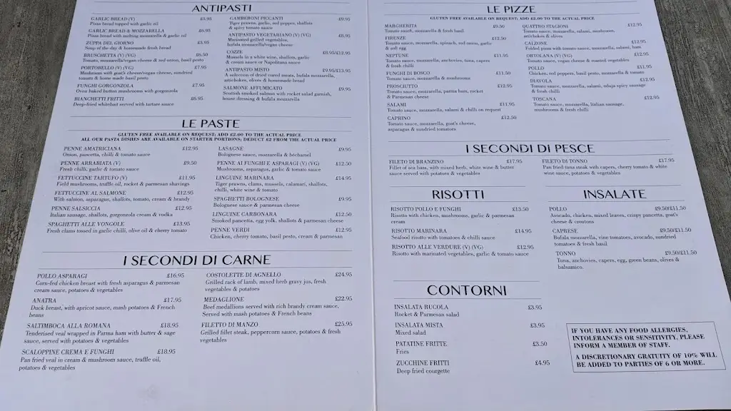 Menu_La Piazzetta_Horsham_image_4