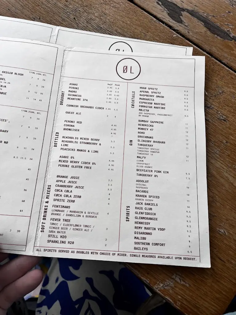 Menu_ØL Horbury_Horbury_immagine_2