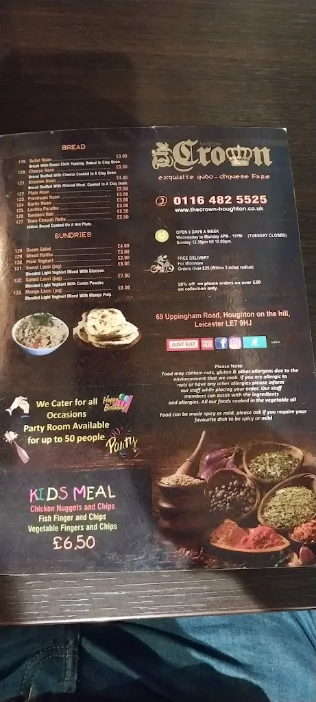 Menu_The Rose & Crown Pub and Houghton Curry House_Houghton on the Hill_image_4