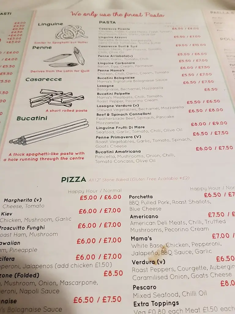 Menu_Mama's Bar Grill Pizzeria_Houghton-Le-Spring_image_1