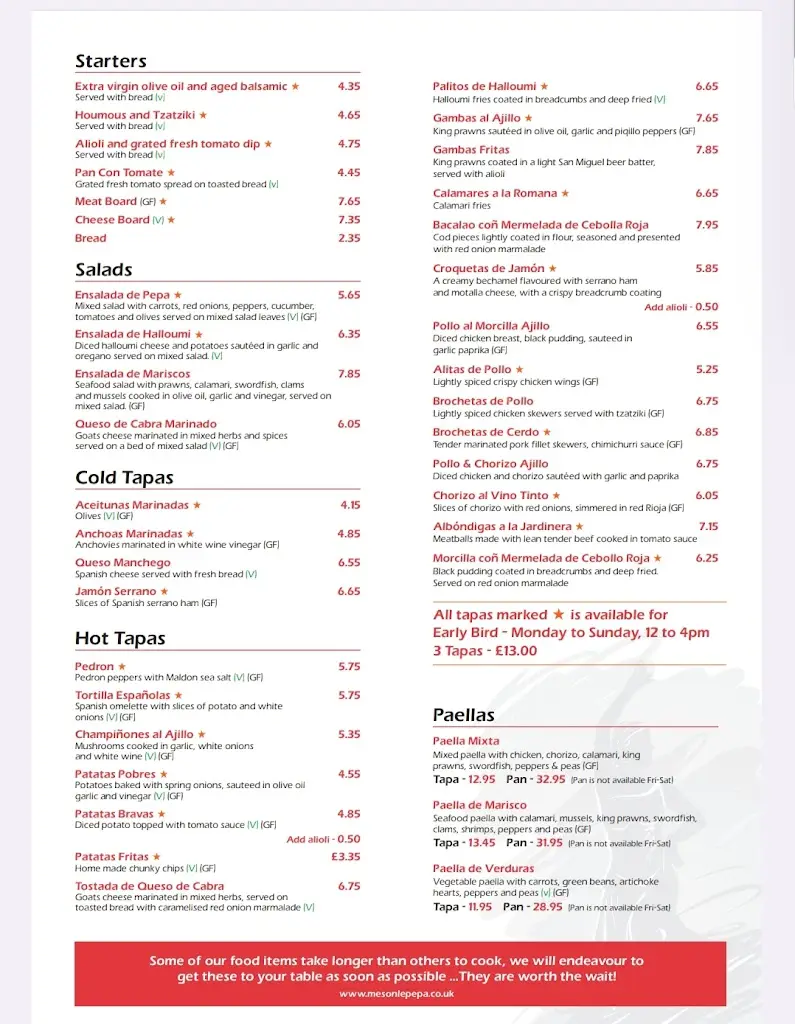 Menu_Meson La Pepa_Huddersfield_image_1