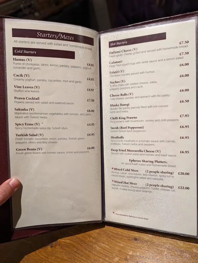 Menu_The Ephesus Restaurant_Huddersfield_image_1