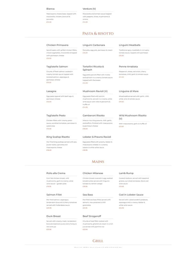 Menü_Escape Restaurant & Bar_Horsforth_Bild_4