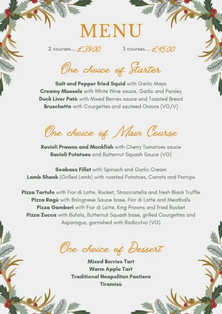 Menu_Napoli Nel Cuore_Horsforth_image_1