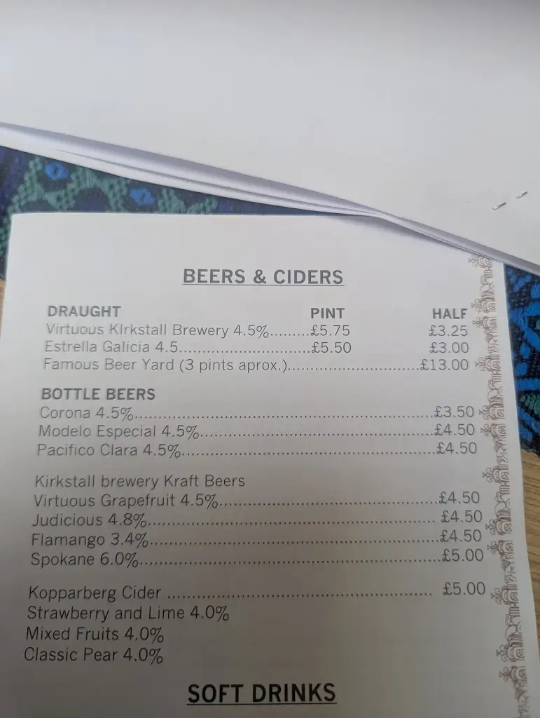 Menu_Napoli Nel Cuore_Horsforth_image_2