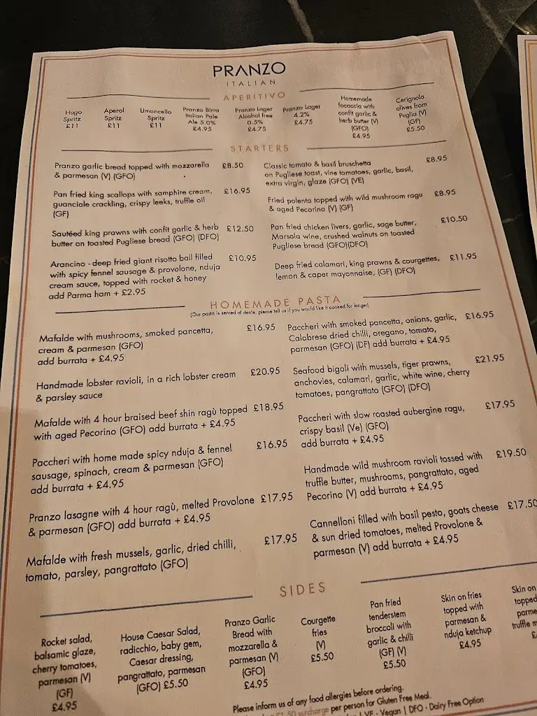 Menu_Pranzo Italian Horsforth_Horsforth_image_1