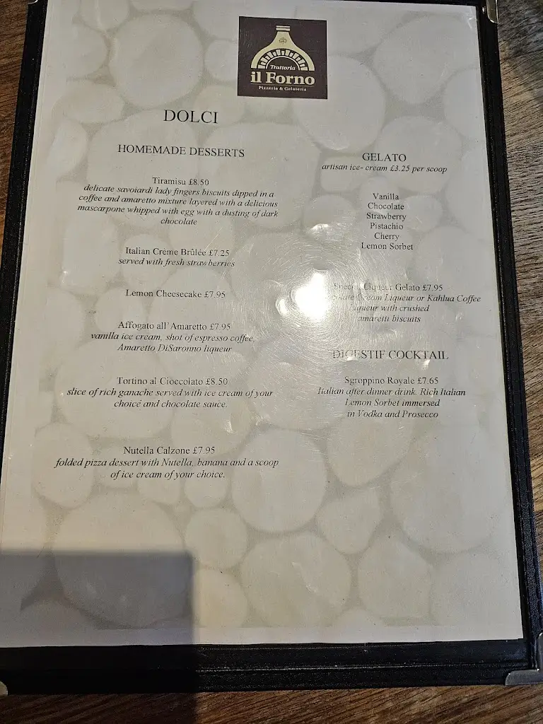 Menu_Trattoria Il Forno_Horsforth_image_2