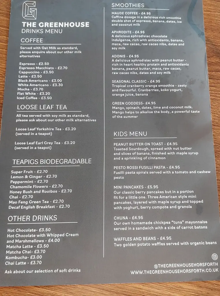 Menu_The Greenhouse Horsforth_Horsforth_image_1
