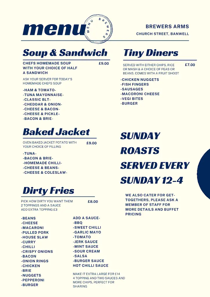Menu_The Brewers Arms_Banwell_image_1