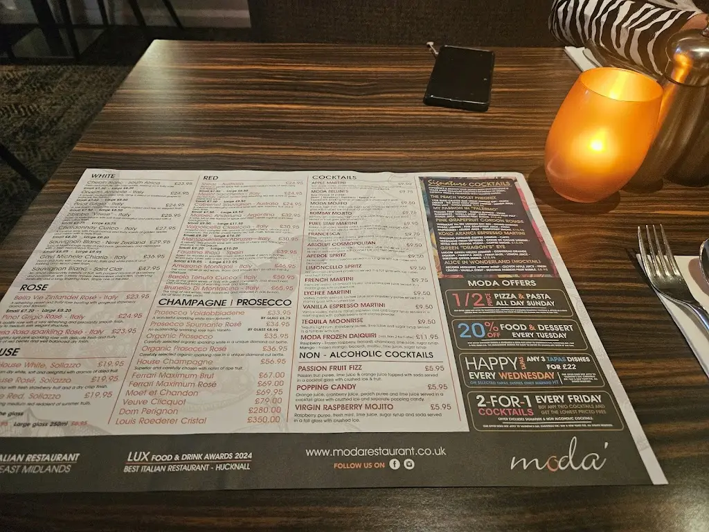 Menu_Moda Italian Restaurant_Hucknall_image_3