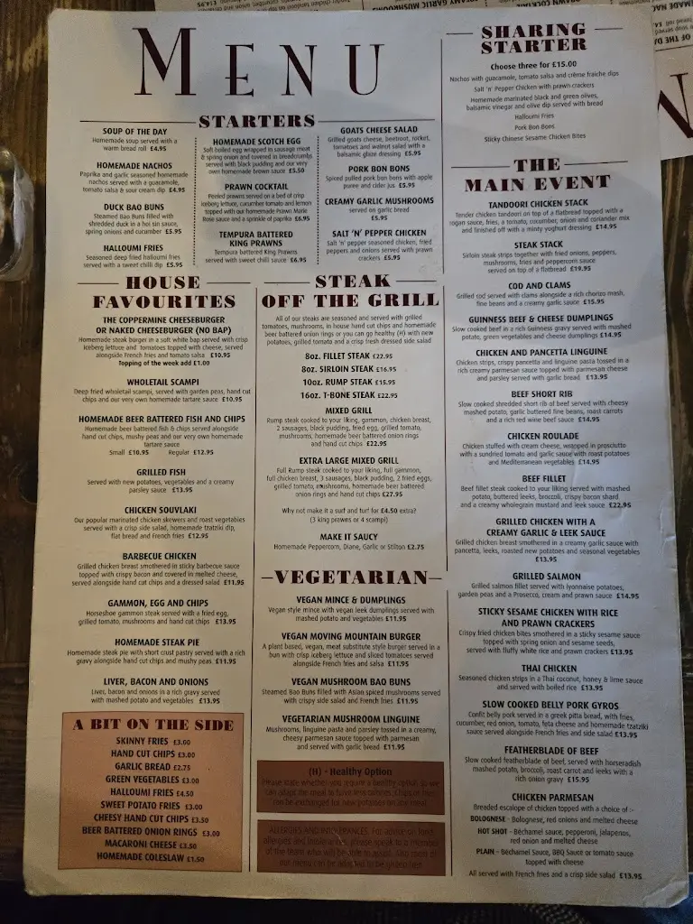 Menu_The Copper Mine_Hunwick_image_3