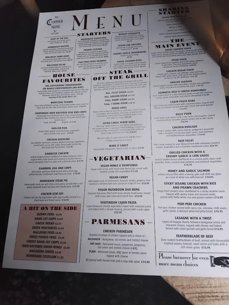 Menu_The Copper Mine_Hunwick_image_4