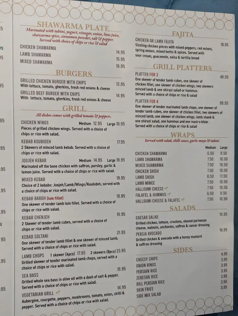 Menu_Persia Lounge Hove_Hove_image_1