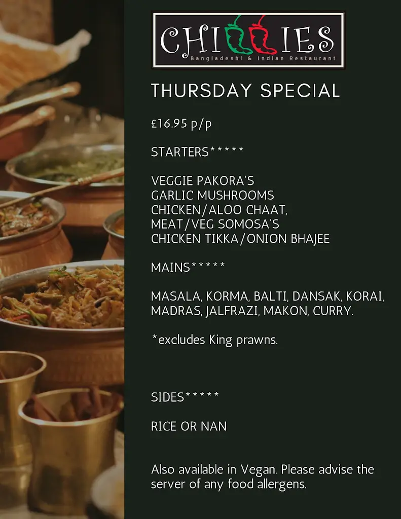 Menu_Chillies Bangladeshi & Indian Restaurant_Banwell_imagen_4