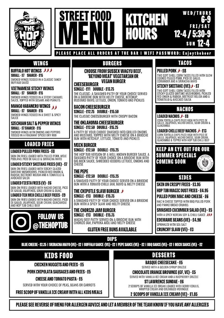 Menu_The Hop Tub_Hurstpierpoint_image_1
