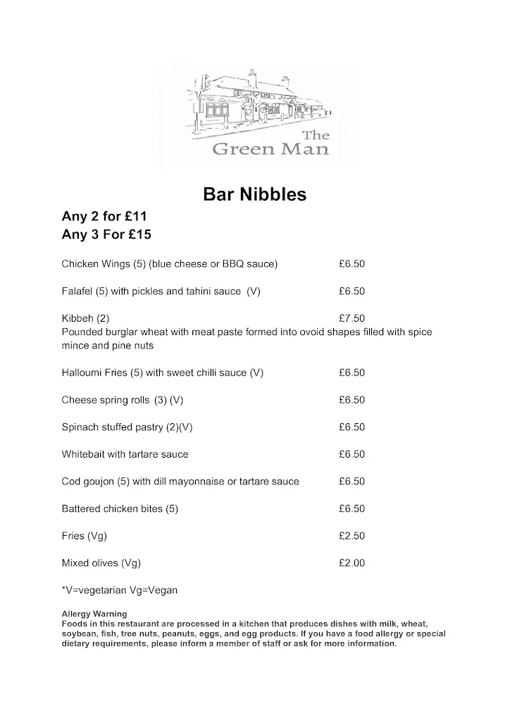 Menu_The Green Man_Hurst_image_2