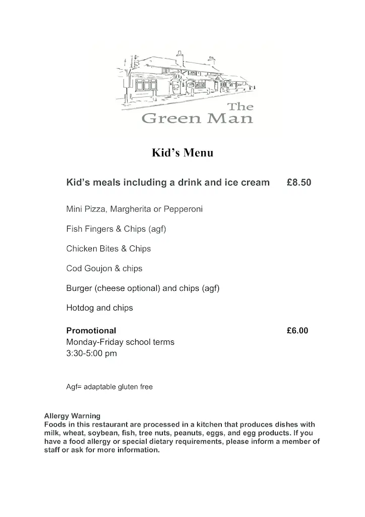 Menu_The Green Man_Hurst_image_3