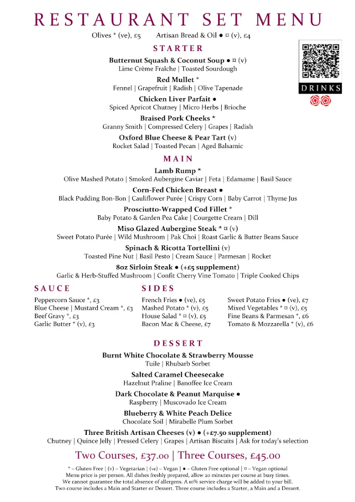 Menu_Caprice Restaurant at Crowne Plaza Reading_Hurst_image_1