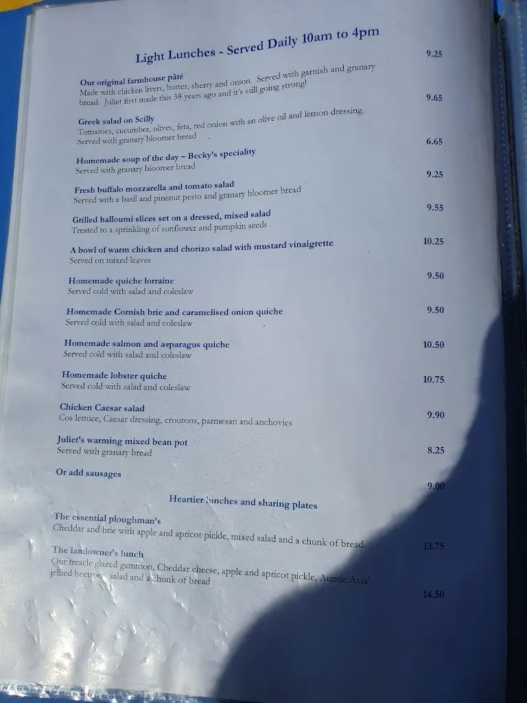 Menu_Juliet's Garden_Hugh Town_immagine_2