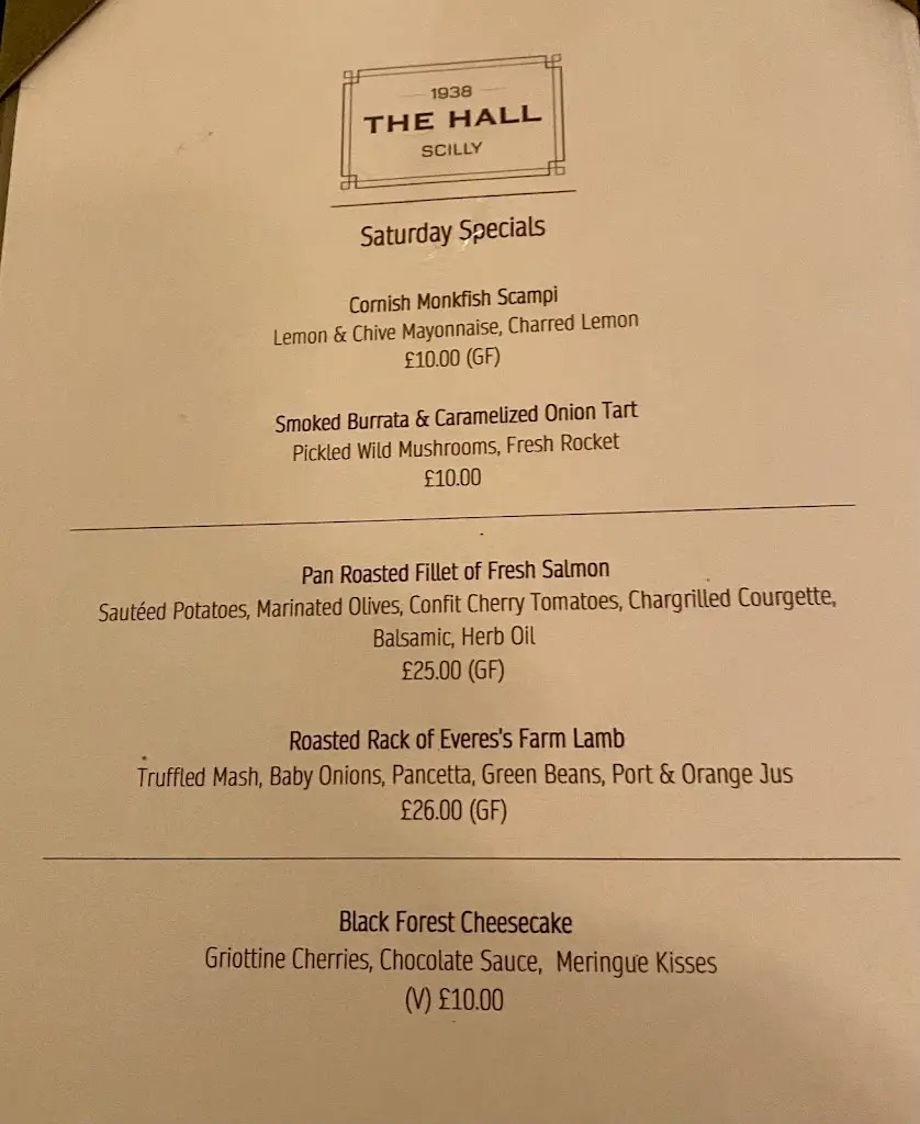 Menu_The Hall_Hugh Town_image_3