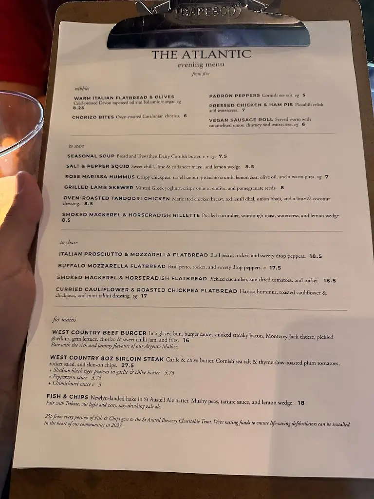 Menu_The Atlantic Inn, St Mary's_Hugh Town_image_3