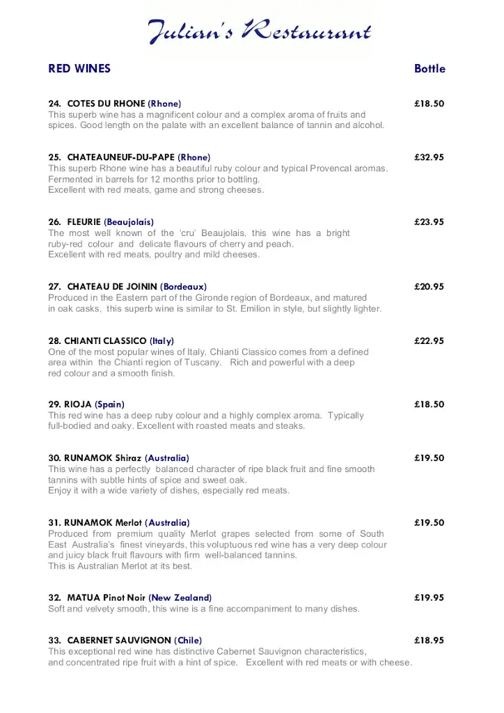 Menu_Julian's Restaurant_Hoylake_image_2