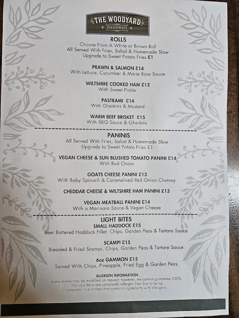 Menu_The Woodyard_Bakewell_image_3