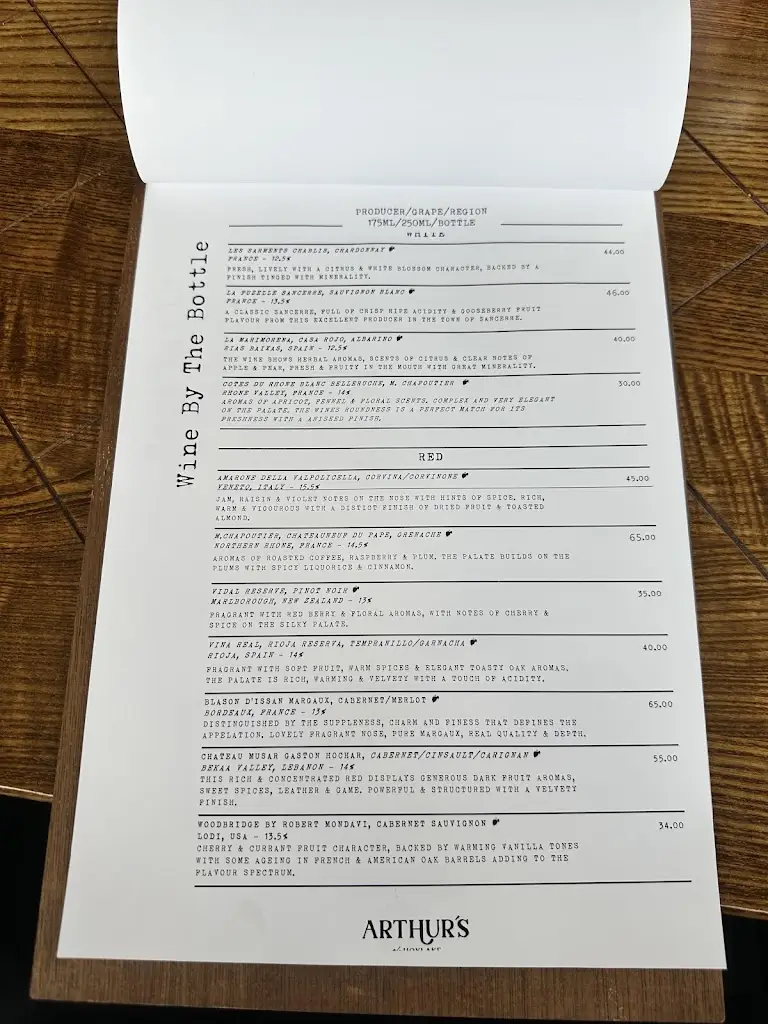 Menu_Arthurs Wine Bar & Eatery Hoylake_Hoylake_image_1