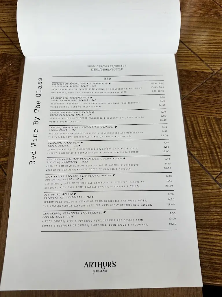 Menu_Arthurs Wine Bar & Eatery Hoylake_Hoylake_image_2
