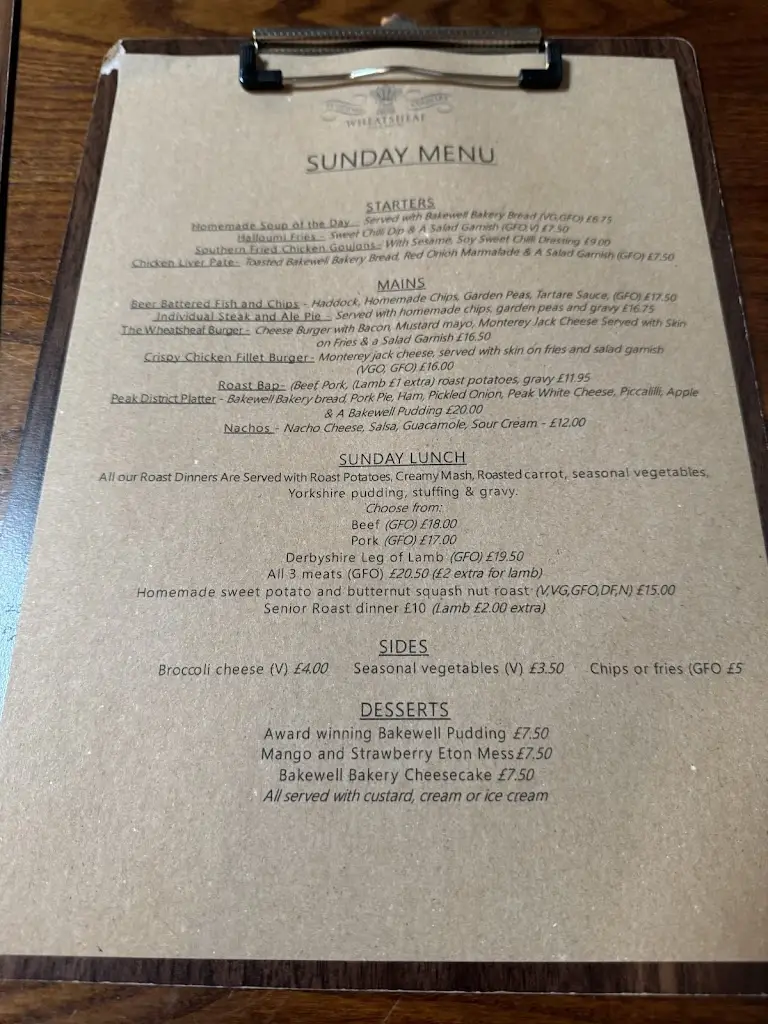 Menu_Wheatsheaf Pub and Pantry_Bakewell_image_3