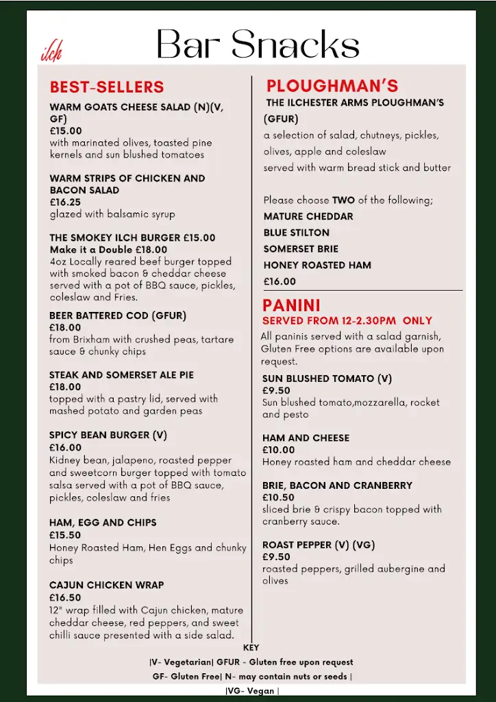 Menu_The Ilchester Arms_Ilchester_image_2