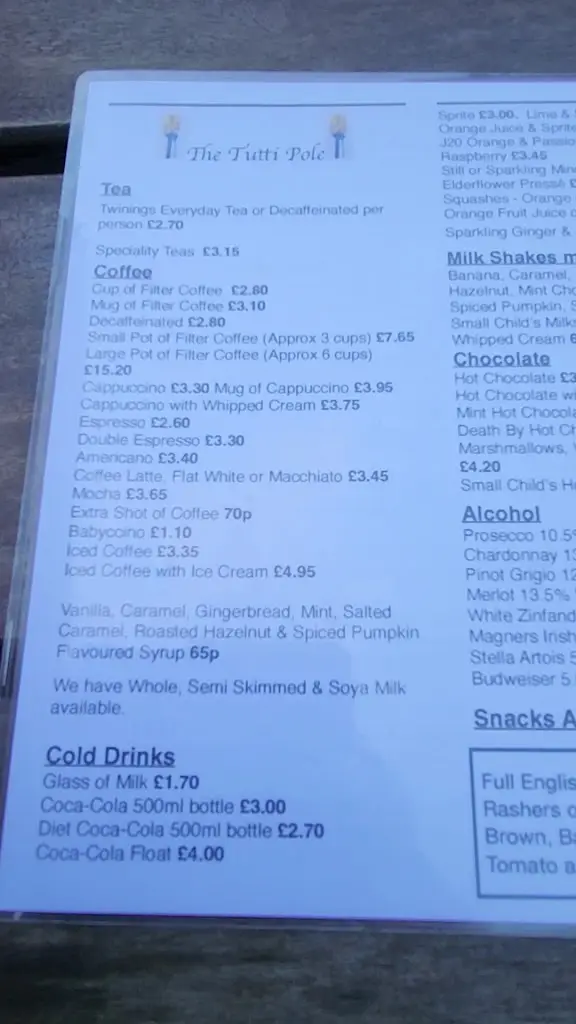 Menu_The Tutti Pole_Hungerford_image_1