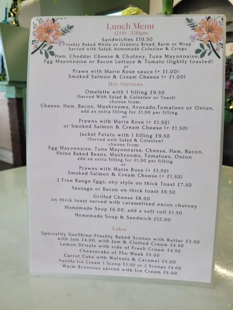 Menu_SunShine TeaRooms & Events_Ince Blundell_image_1