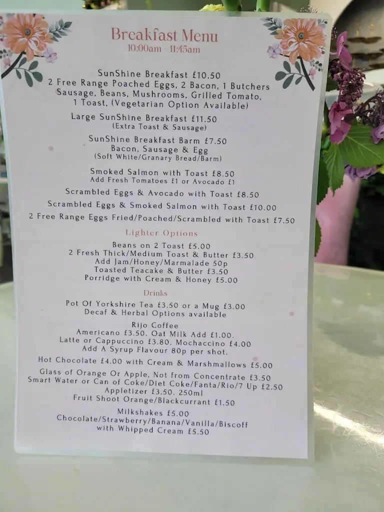 Menu_SunShine TeaRooms & Events_Ince Blundell_image_2