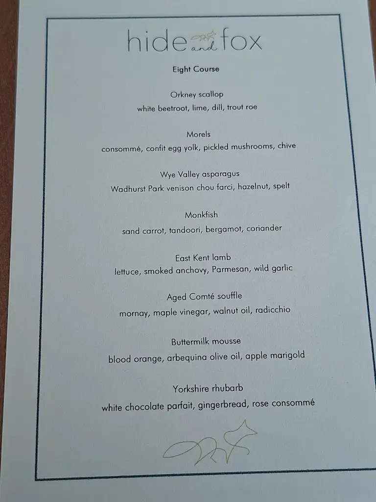 Menu_Hide and Fox Restaurant_Hythe_image_1