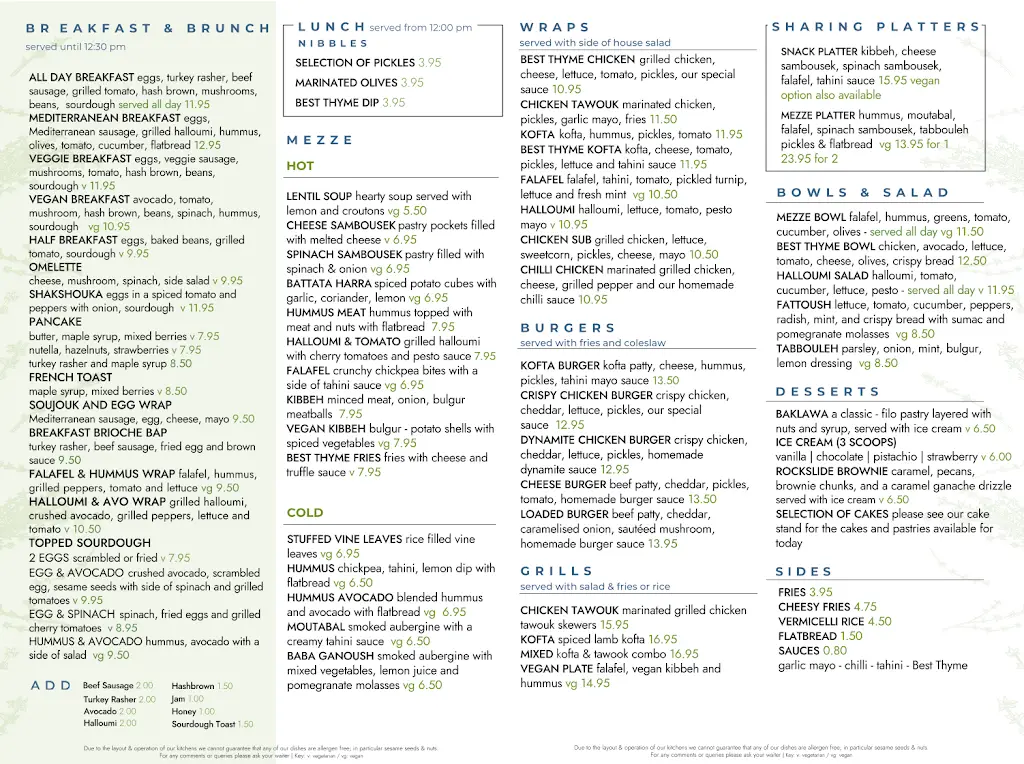 Menu_Best Thyme Cafe & Restaurant_Hythe_image_1