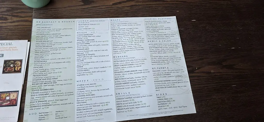 Menu_Best Thyme Cafe & Restaurant_Hythe_image_2