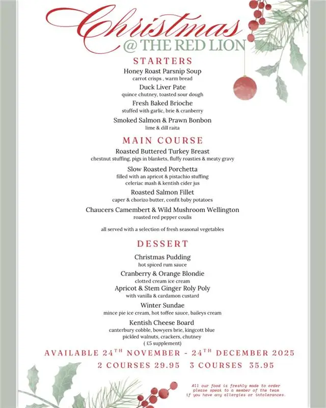 Menu_The Red Lion_Hythe_image_1