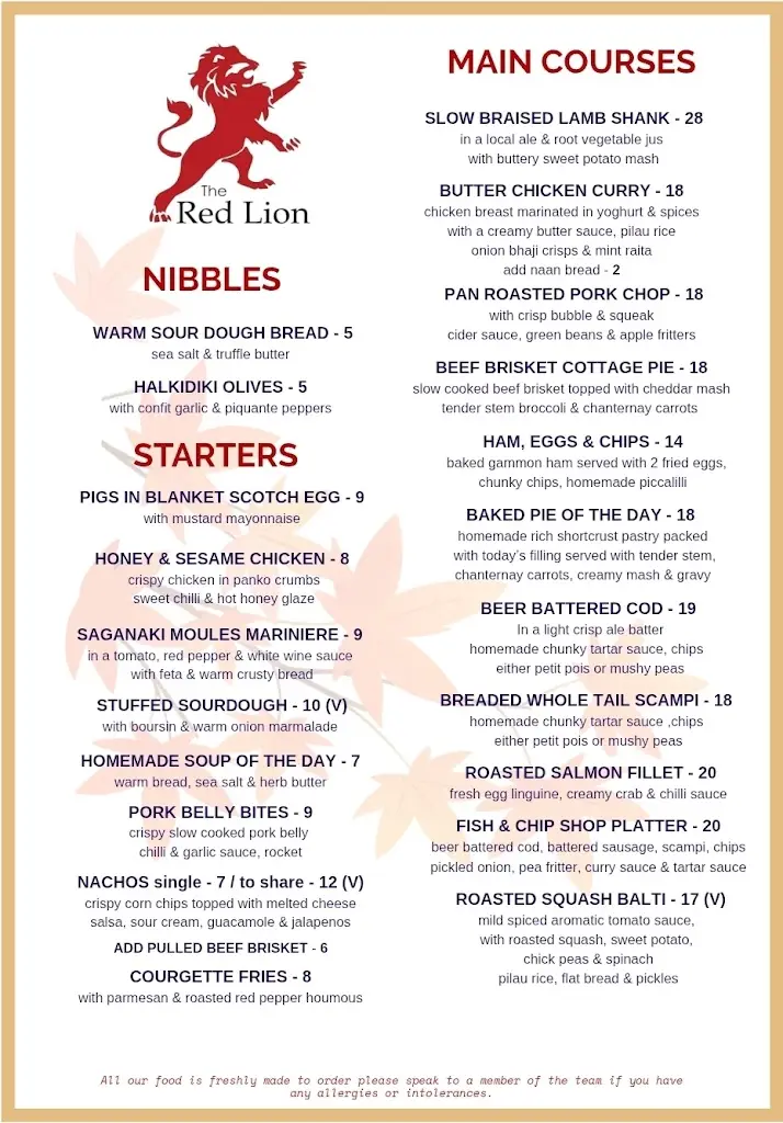 Menu_The Red Lion_Hythe_image_3