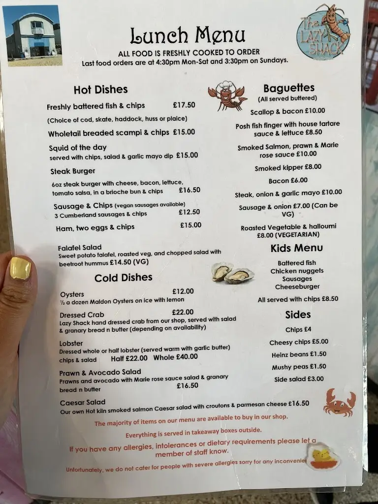 Menu_The Lazy Shack_Hythe_image_1