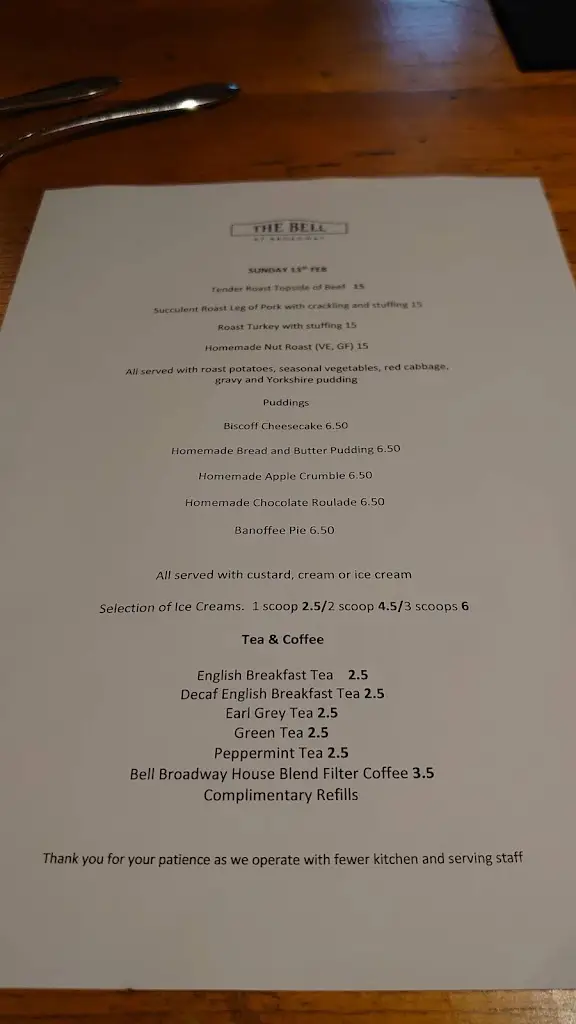 Menu_The Bell at Broadway_Ilminster_image_4