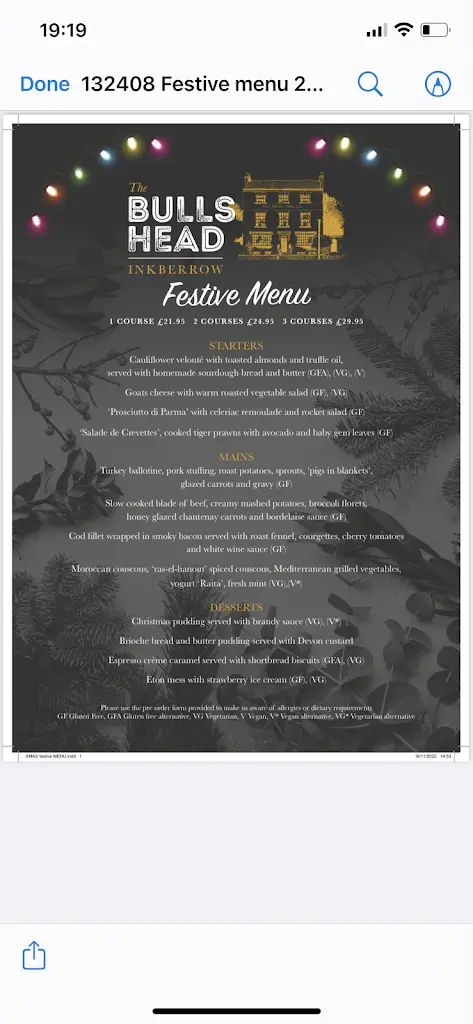 Menu_The Bulls Head_Inkberrow_image_1